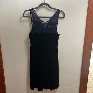 Doe & Rae Navy Velvet Sleeveless Dress Size Small